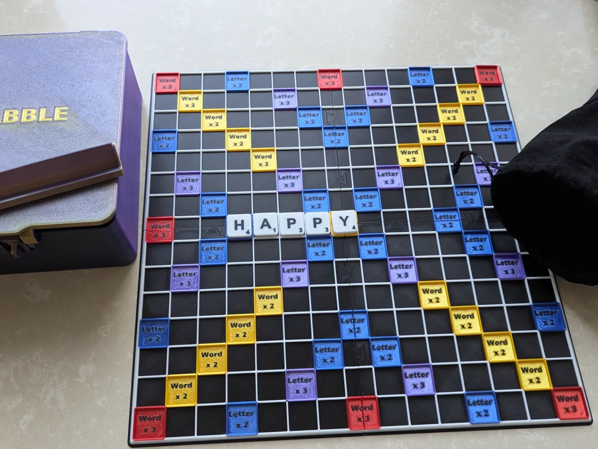 Scrabble Board with puzzled pieces