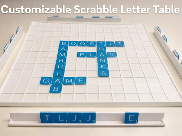 Customizable Scrabble Letter Table