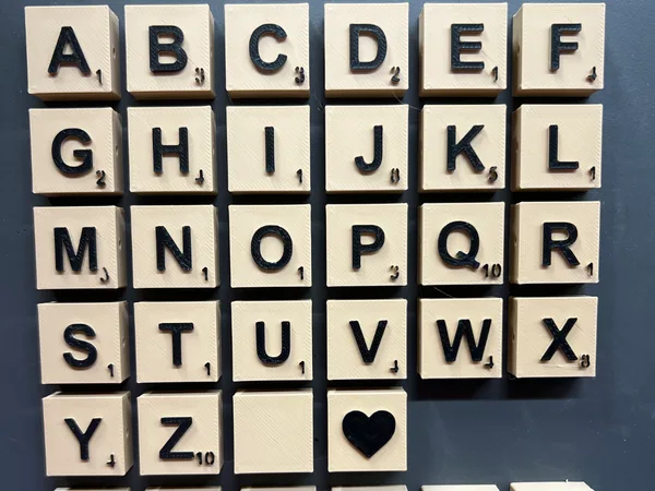Chunky Scrabble Tile Alphabet Beads