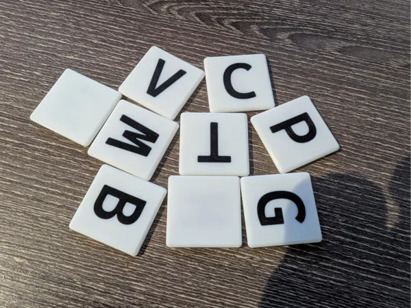 Scrabble Jr English Tile Set