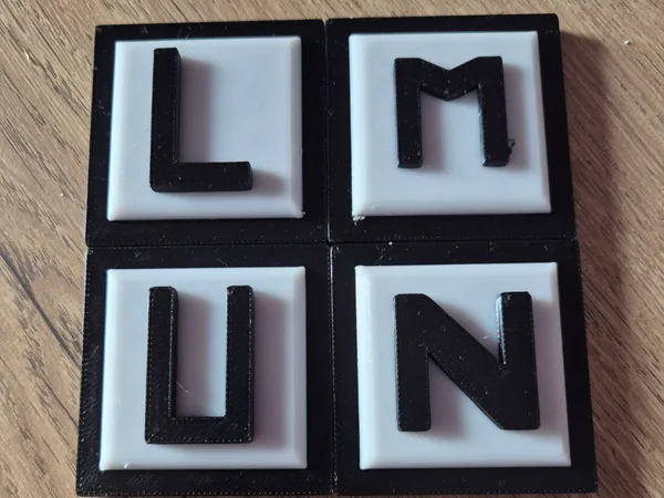 Lettre Scrabble 3D Prénom