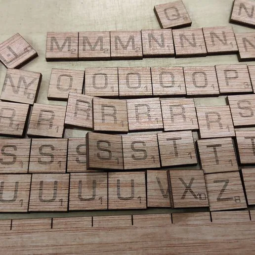 Catalan language Scrabble tiles