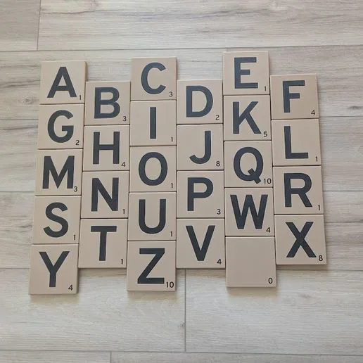 Letters A - Z Scrabble Tiles