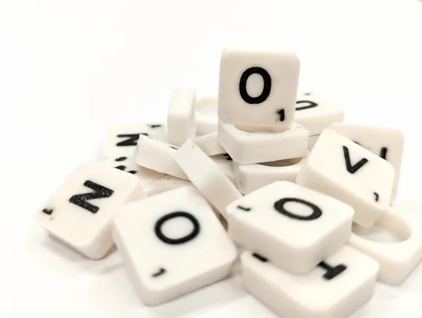 Scrabble letter tile/rock/stone - O