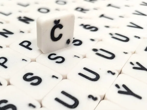 Scrabble letter tile/rock/stone - Č