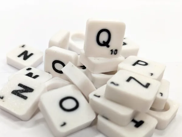 Scrabble letter tile/rock/stone - Q
