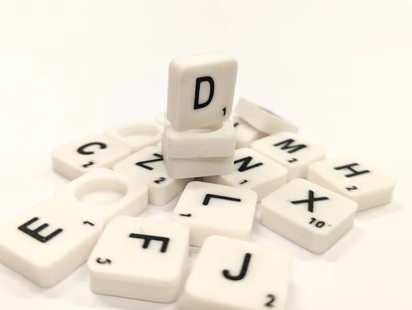 Scrabble letter tile/rock/stone - D