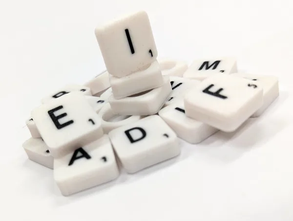 Scrabble letter tile/rock/stone - I