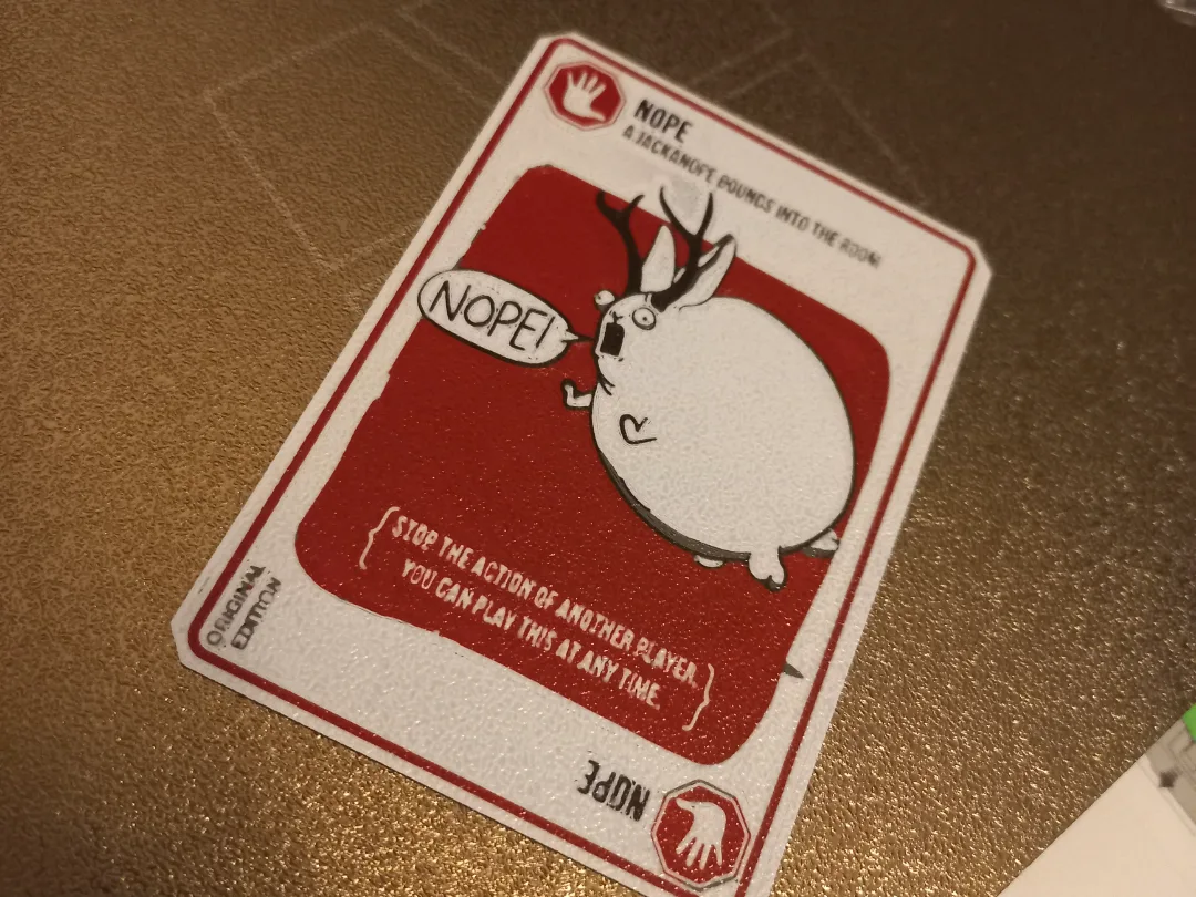 Exploding Kittens JackaNOPE card