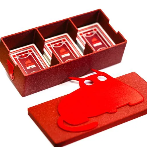 Exploding Kittens Premium collector's box for storing 420 cards.