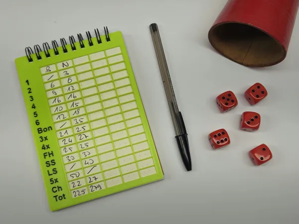 Yahtzee Kniffel Score Sheet