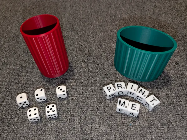 Quiet Dice Shaker Cup for Yahtzee Etc.