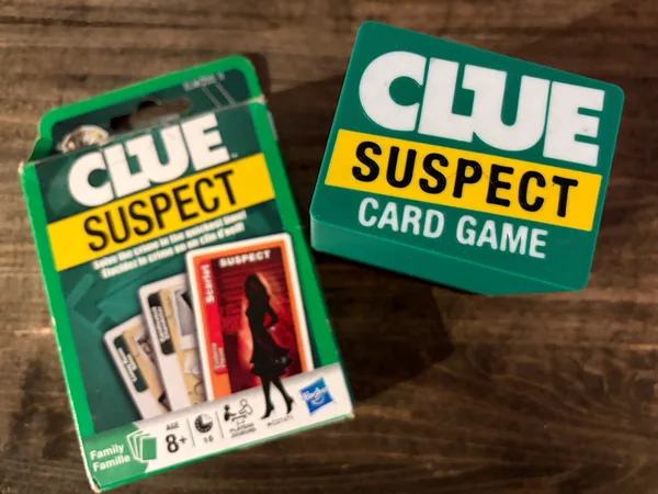 Clue Suspect Card Game Box