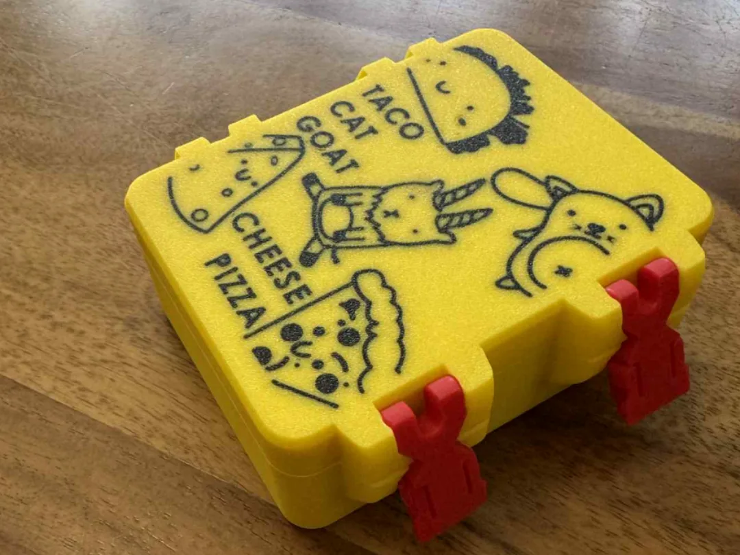 Taco Cat Goat Cheese Pizza Snaplock card box