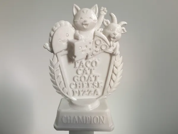 Taco Cat Goat Cheese Pizza trophy