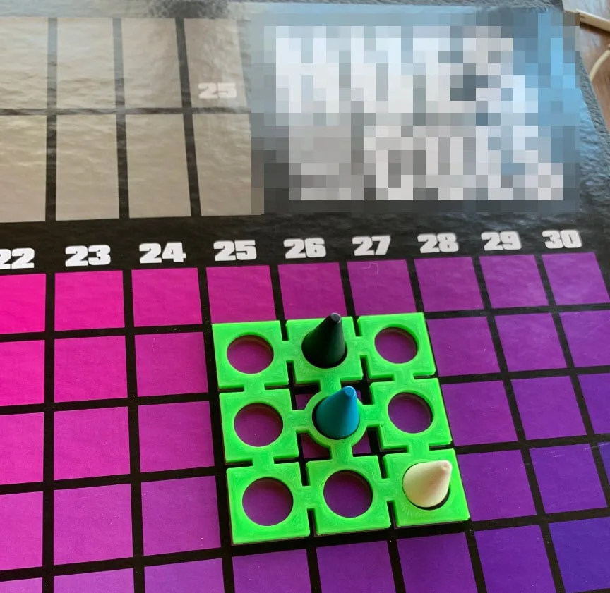 Hues and Cues Board Game Scoring Grid
