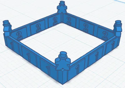 Hues and Cues scoreing frame with meeples