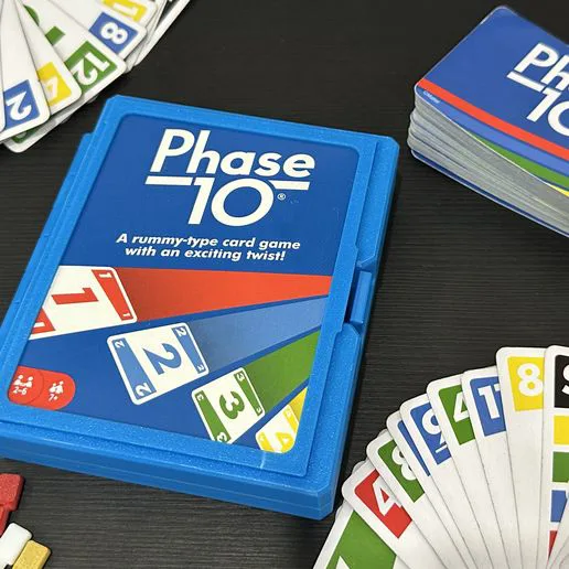 Phase 10 Card Game Box (Print-in-place & Snap-fit Latch & Score Tracker)