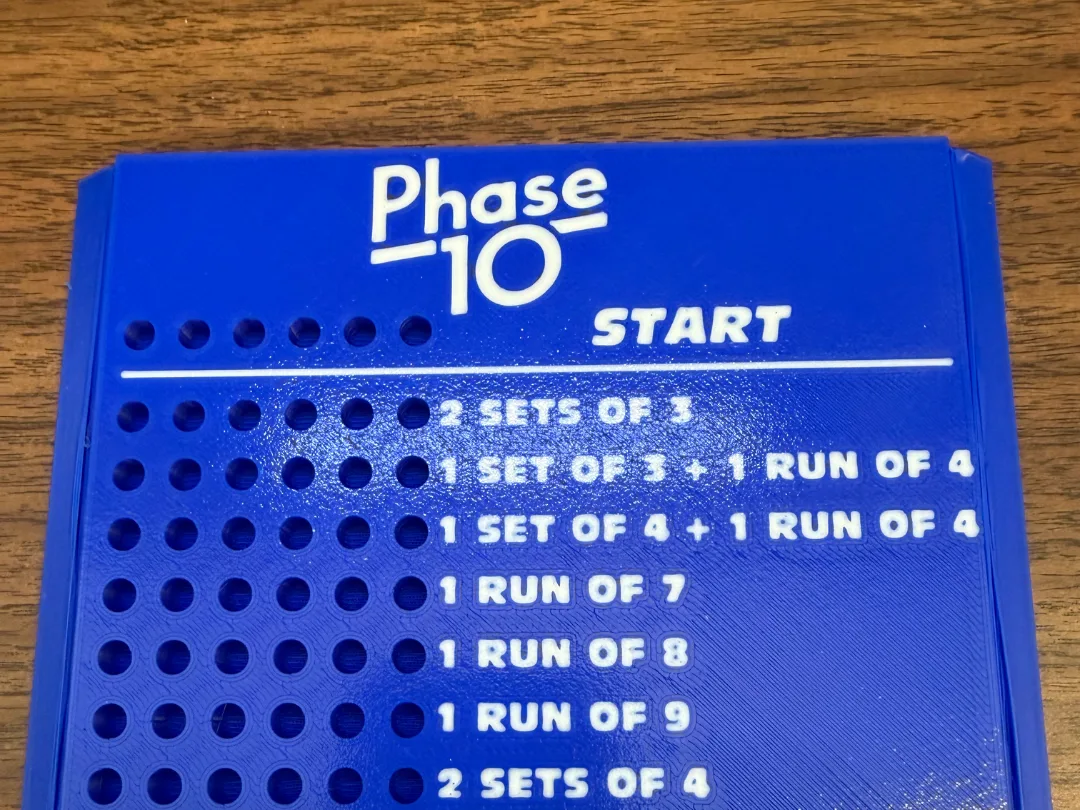 Phase 10 Box - scoreboard