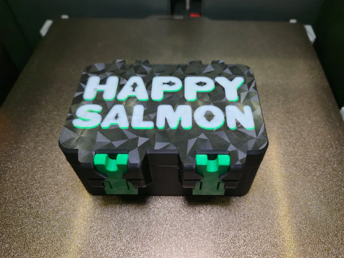Happy Salmon Card Box - SnapLock