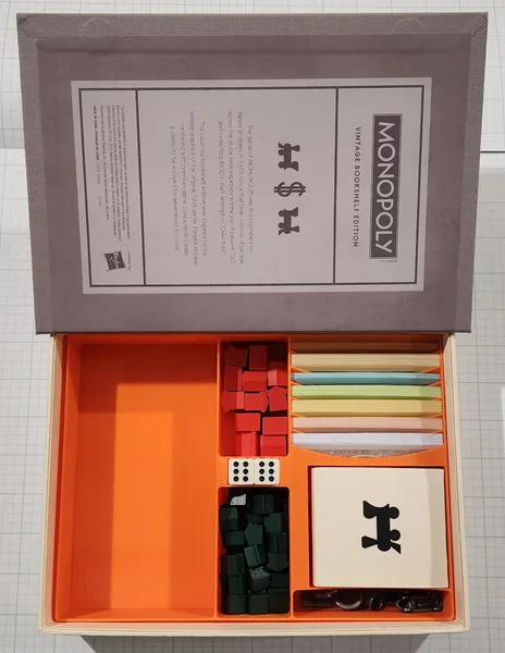 Monopoly Vintage Bookshelf Edition Game Piece Storage