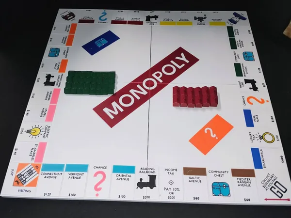 3D Monopoly board + house/hotels - Full size