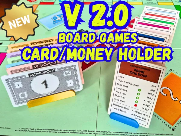 Board Games Card and Money Holder (e.g. Monopoly )