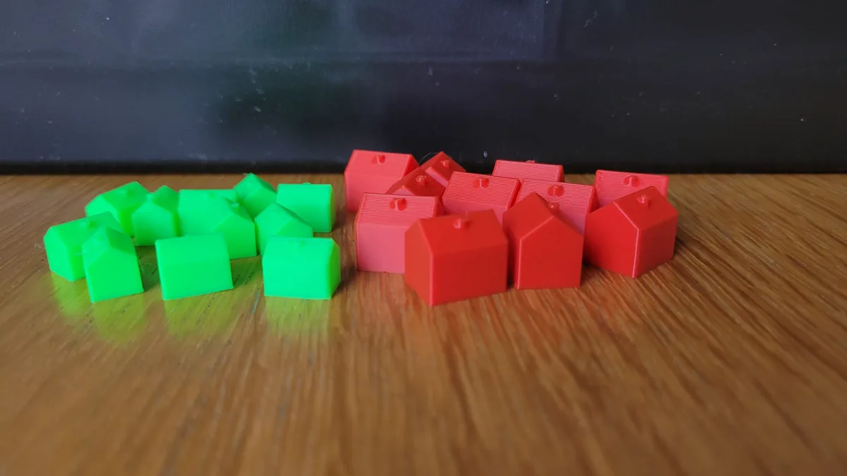 Monopoly Houses Set (32 Houses, 12 Hotels)