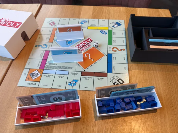 Compact Travel Box for Monopoly Rivals (2-Player)