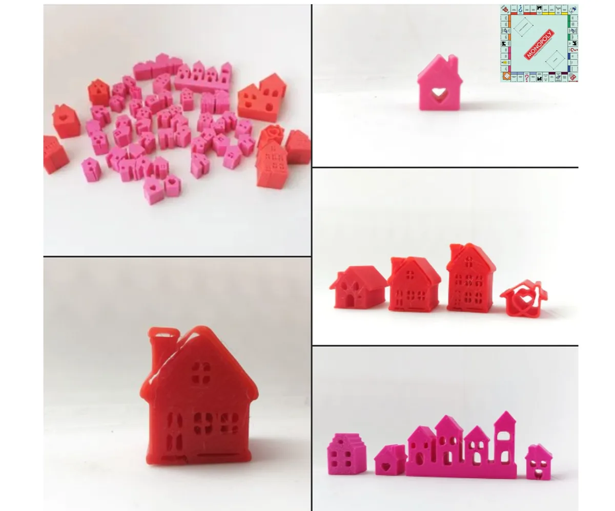Monopoly-style city buildings