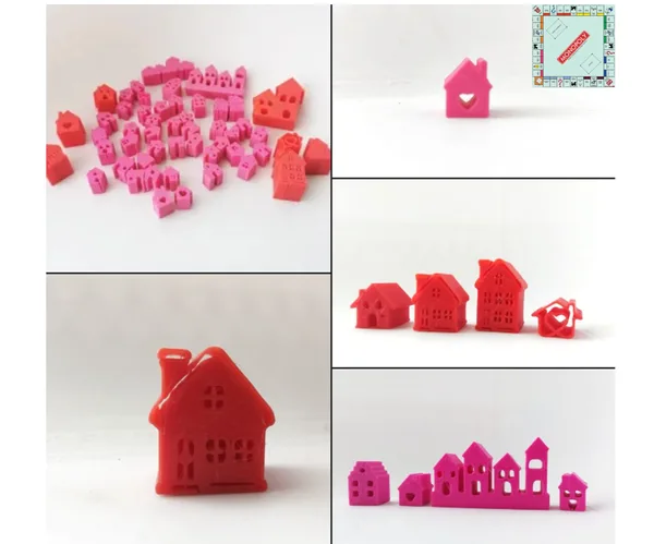 Monopoly-style city buildings