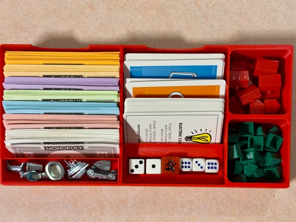 Monopoly Inlay and Banker's Tray