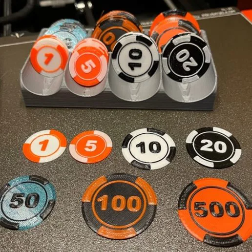 Monopoly Pokerchip-like Money with stand