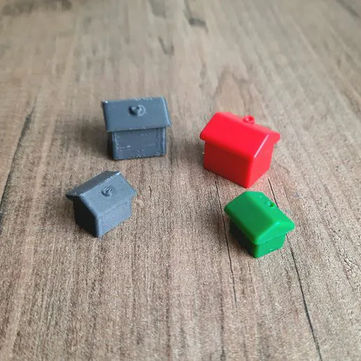 Monopoly Style Houses & Hotels –  Real Size 3D