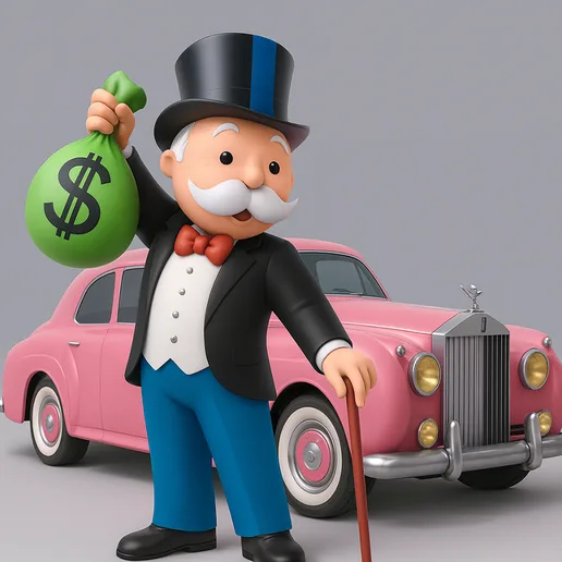 Mr. Monopoly Rich Uncle Luxury Car Cash Bag toy