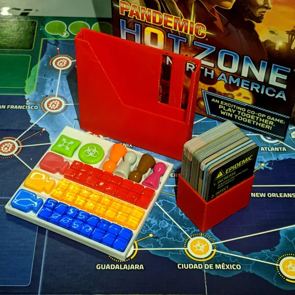 Pandemic: Hot Zone - North America boardgame organizer