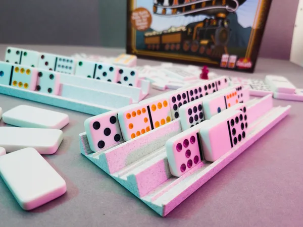 Dominoes Stand for Mexican Train
