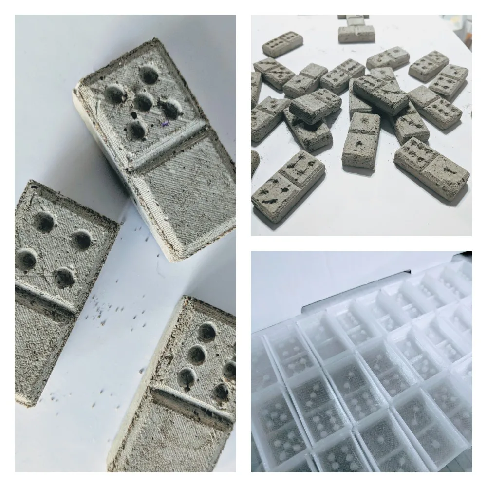 Flexi-Moulds for Concrete Dominoes