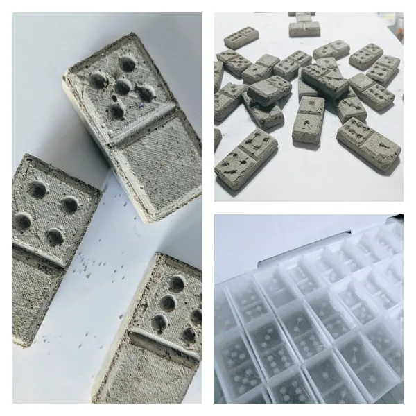 Flexi-Moulds for Concrete Dominoes