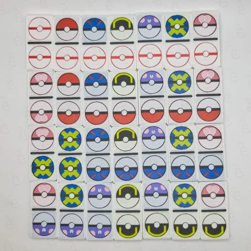 Pokeball Dominoes "Double 6"