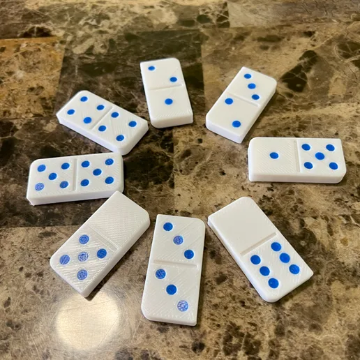 DOMINO SET 🀷 DOUBLE SIX 28 PIECES (DOMINOES + DOTS + STAND)