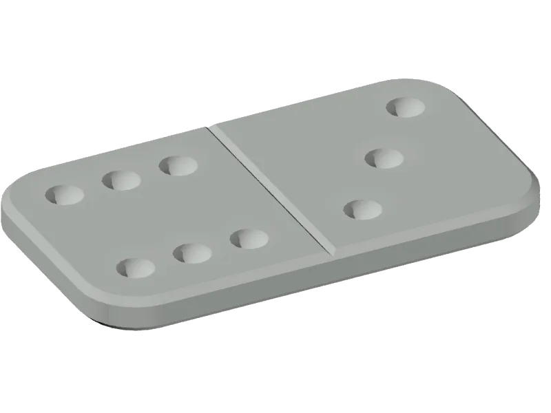 DOMINOES WITH HEXAGONAL DESIGN