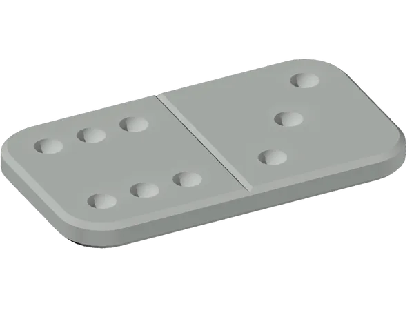 DOMINOES WITH HEXAGONAL DESIGN