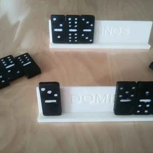 Set of 28 Dominoes + Support