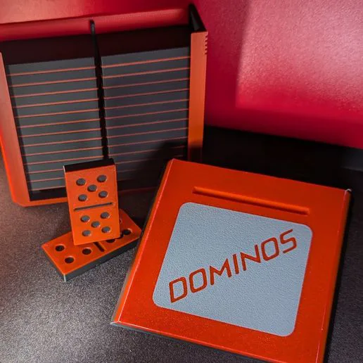 Multicolor Double-Six Dominoes With Storage Case