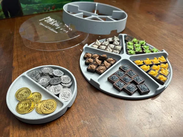Resource and Coin Trays for Puerto Rico 1897 Special Edition for Table and Storage