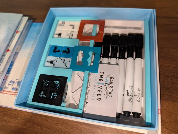 Railroak Ink Board Game Insert Six Marker / Three Expansion Remix