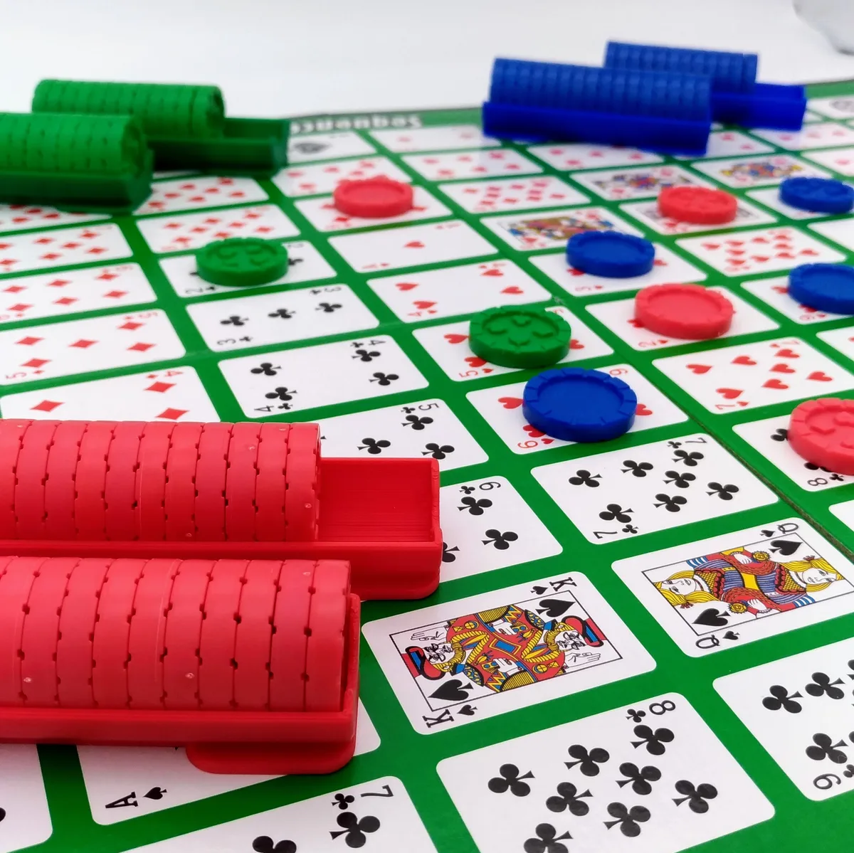 Sequence Boardgame chip organizer