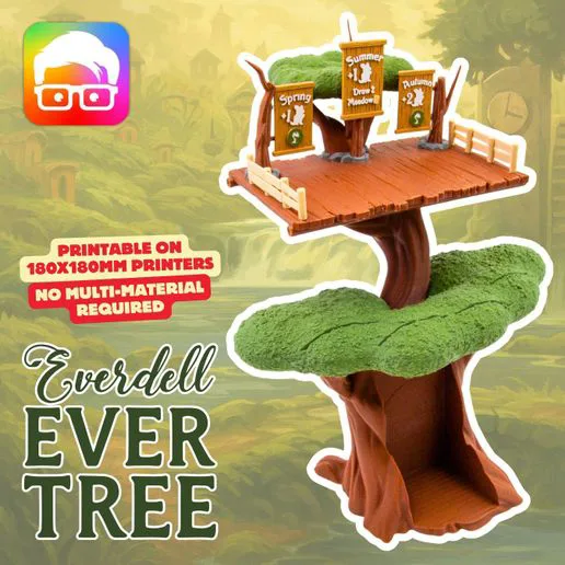 Everdell Tree – 3d Printable Replacement for the Original Cardboard Ever Tree by @ammedia3d