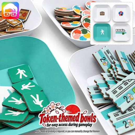 Let's Go! To Japan TOKEN-THEMED BOWLS BY@AMMEDIA3D [SKU LTGTJ0012]